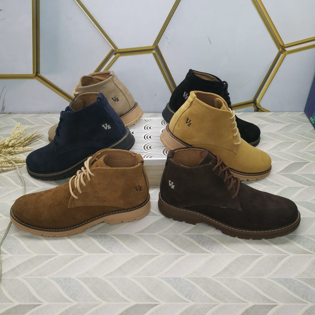 UrbanSuede™ – Botines de gamuza con suela dentada