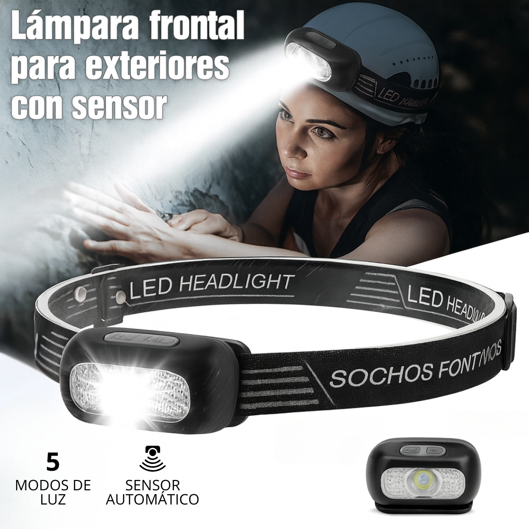 LightVision Pro™ – La linterna frontal que libera tus manos y te da visión nocturna profesional